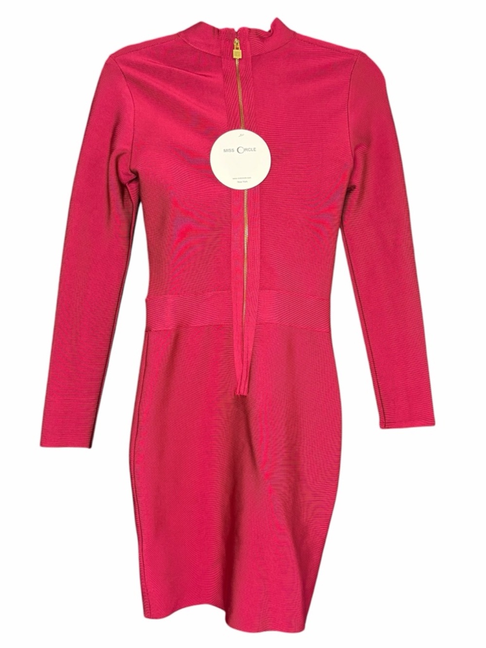 Miss circle Burgundy Long-Sleeve Cutout Bodycon Dress Size M - Picture 7 of 13
